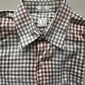Peter Millar Shirt Mens Large Multicolor Check Long Sleeve Button Up Casual